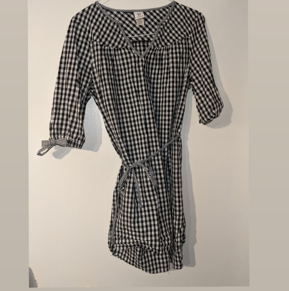 Wrapper | Size L | Black and White Dress